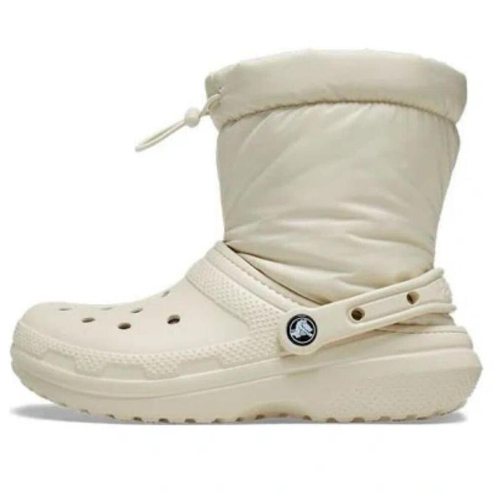 Crocs Unisex's Classic Lined Neo Puff Boot cream